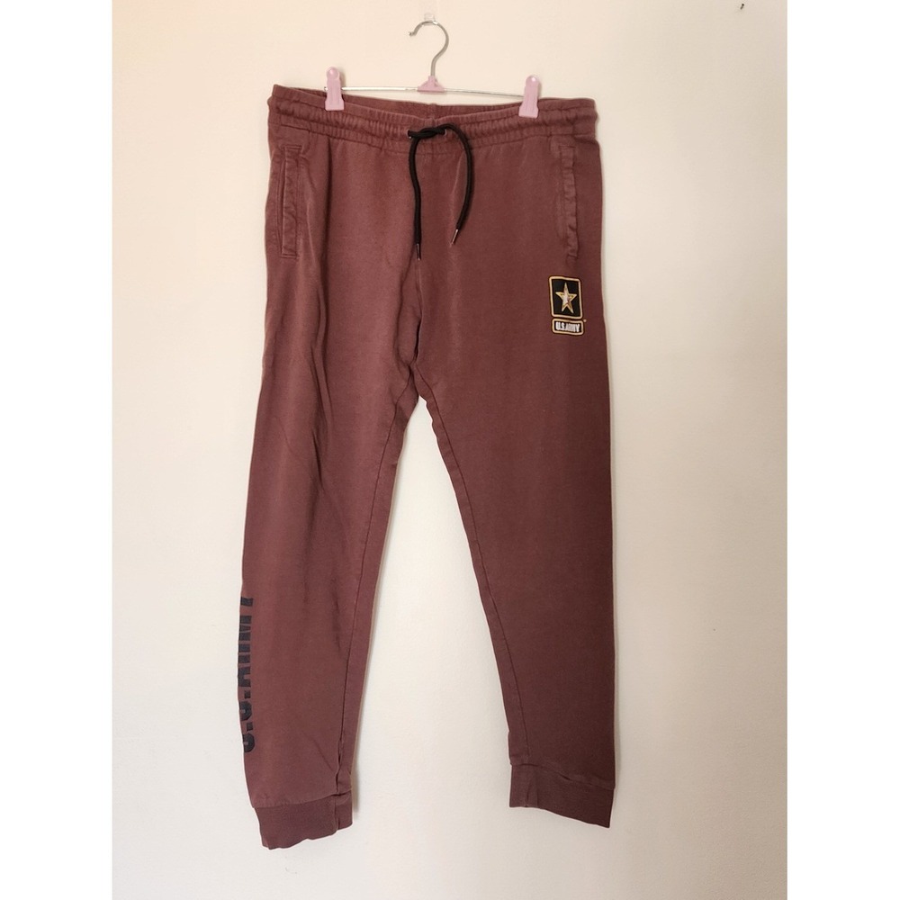 U.S. Army Joggers Mens Medium Maroon Sweatpants Military Tactical Loungewear